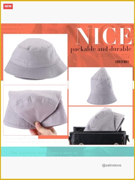 XXL Bucket Hats 3 Pack Oversize Wide Brim Cotton Sun Hats for Men Women Beach main image 5